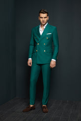 COSTUM CASUAL VERDE DOUBLE BREASTED STEVEN