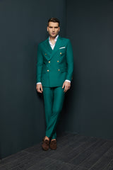 COSTUM CASUAL VERDE DOUBLE BREASTED STEVEN