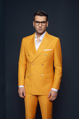 COSTUM CASUAL GALBEN WYATT DOUBLE BREASTED