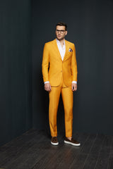 COSTUM CASUAL GALBEN DYLAN SINGLE BREASTED