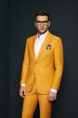 COSTUM CASUAL GALBEN DYLAN SINGLE BREASTED