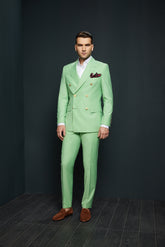 COSTUM CASUAL VERDE PASTEL WILLIAM DOUBLE BREASTED