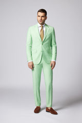 COSTUM CASUAL VERDE PASTEL JEFFREY SINGLE BREASTED