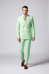 COSTUM CASUAL VERDE PASTEL WILLIAM DOUBLE BREASTED