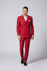 COSTUM CASUAL ROȘU CHRISTOPHER DOUBLE BREASTED