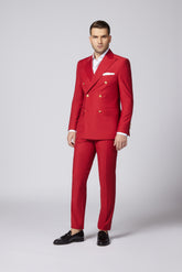 COSTUM CASUAL ROȘU CHRISTOPHER DOUBLE BREASTED