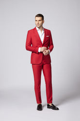 COSTUM CASUAL ROȘU MICHAEL SINGLE BREASTED