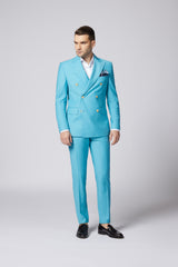 COSTUM CASUAL BLEU LUKE DOUBLE BREASTED