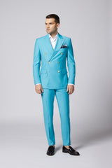 COSTUM CASUAL BLEU LUKE DOUBLE BREASTED