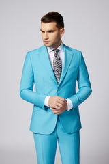 COSTUM CASUAL BLEU PATRICK SINGLE BREASTED