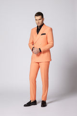 COSTUM CASUAL PEACH DAVID DOUBLE BREASTED