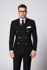 COSTUM CASUAL NEGRU LOGAN DOUBLE BREASTED