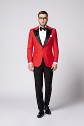 COSTUM CEREMONIE ROȘU JOHN SINGLE BREASTED