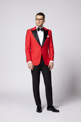 COSTUM CEREMONIE ROȘU JOHN SINGLE BREASTED