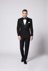 COSTUM CEREMONIE NEGRU NOAH DOUBLE BREASTED