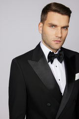 COSTUM CEREMONIE NEGRU NOAH DOUBLE BREASTED