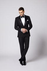 COSTUM CEREMONIE NEGRU JACOB SINGLE BREASTED