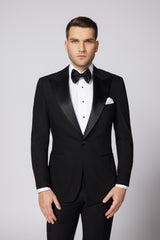 COSTUM CEREMONIE NEGRU JACOB SINGLE BREASTED
