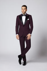 COSTUM CEREMONIE BURGUNDY DANIEL SINGLE BREASTED