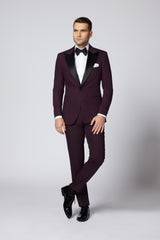 COSTUM CEREMONIE BURGUNDY DANIEL SINGLE BREASTED