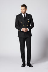 COSTUM CASUAL NEGRU DUNGI FREDERICK DOUBLE BREASTED