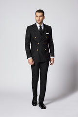 COSTUM CASUAL NEGRU DUNGI FREDERICK DOUBLE BREASTED