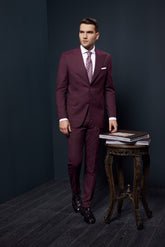 COSTUM CASUAL BURGUNDY DUNGI MATTHEW SINGLE BREASTED