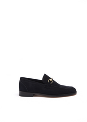 Loafers Eleganți din Piele Suede Bleumarin Ocean Storm